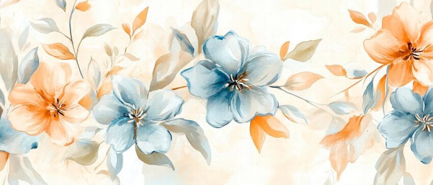 Blumenmuster in sanften Farben