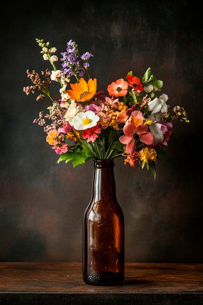 Blumenstrauß Flasche