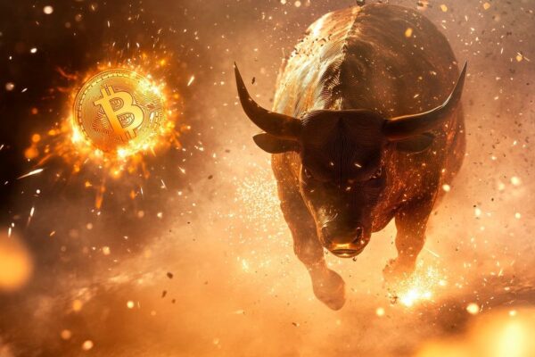 Bulle mit Bitcoin – Dynamisch und Kraftvoll