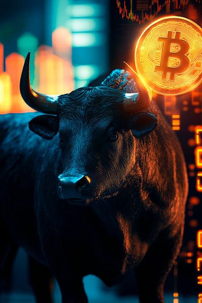 Bulle mit Bitcoin – Finanzsymbolik