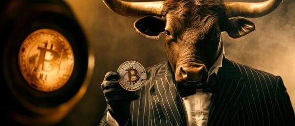 Bullenmasken-Bitcoin-Trader