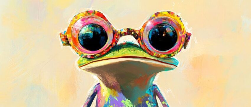 Bunte Augen der Weisheit – Frosch