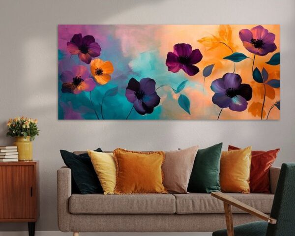 Bunte Blumenlandschaft – Abstrakt