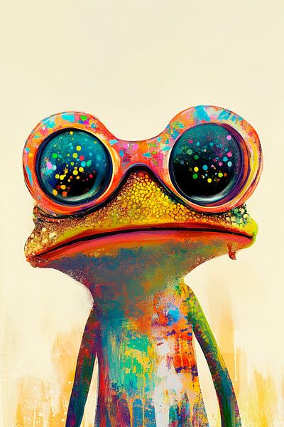 Bunte Brille – Fröhlicher Frosch