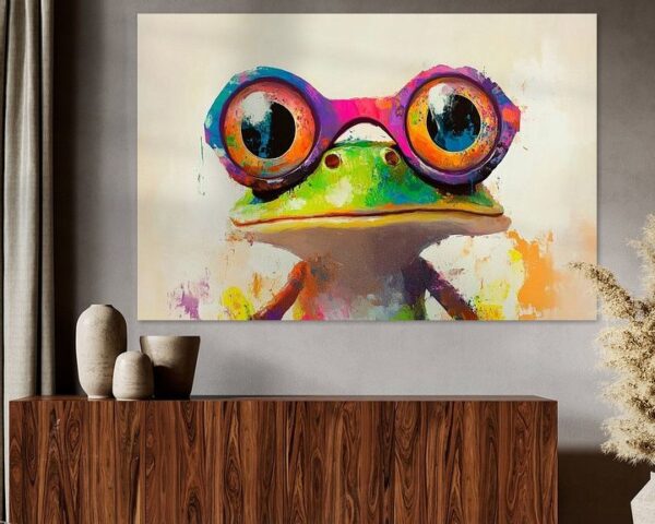 Bunte Brille – Frosch mit Stil