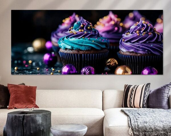 Bunte Cupcakes mit glitzerndem Frosting