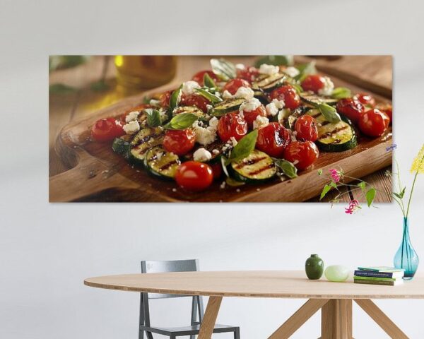 Buntes Gemüsegericht mit Feta und Kräuter