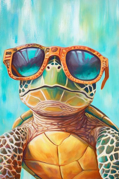 Coole Schildkröte mit Sonnenbrille