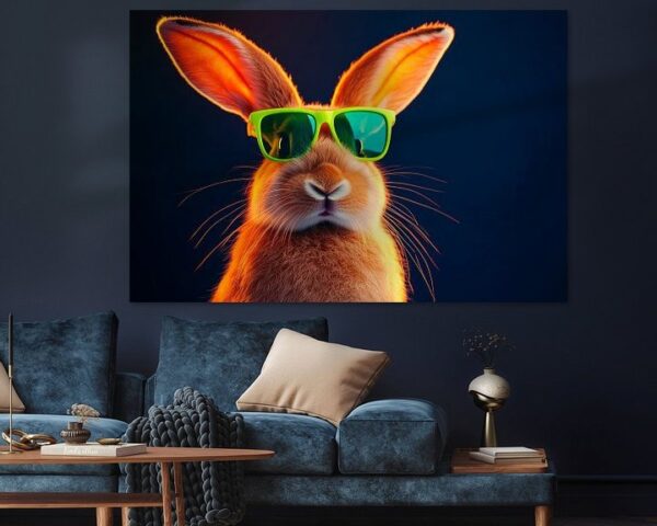 Cooler Hase mit Sonnenbrille – Lustig und trendy