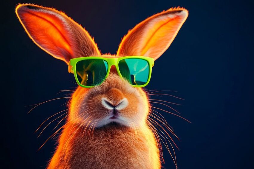 Cooler Hase mit Sonnenbrille – Lustig und trendy