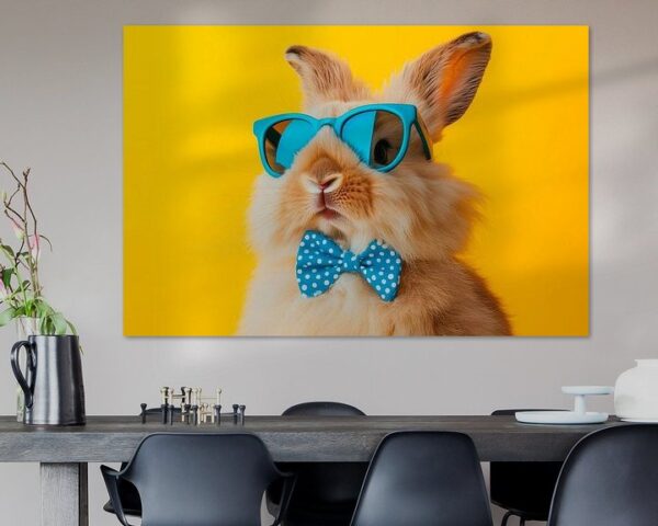 Cooler Hase mit Sonnenbrille und Fliege