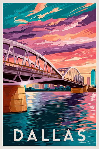 Dallas, Texas - Vintage Travel Poster