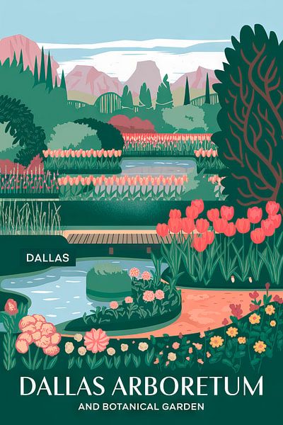 Dallas, Texas Vintage Travel Poster