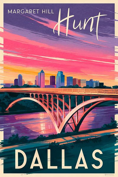 Dallas, Texas Vintage Travel Poster