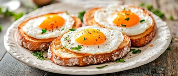 Eier auf knusprigem Brot – Frühstücksglück