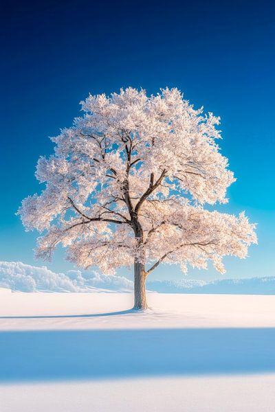 Einsamer Baum im Wintertraum