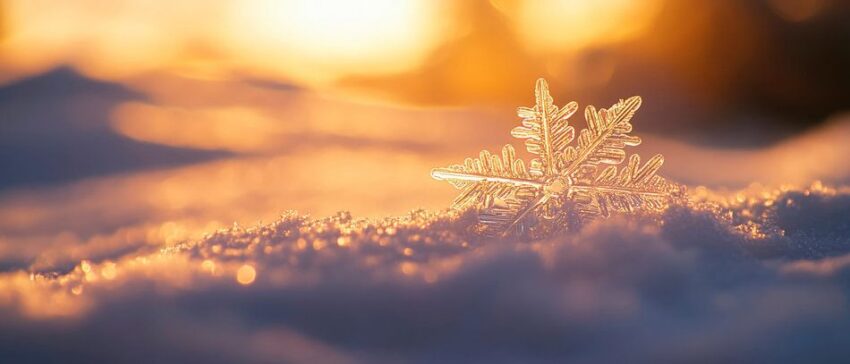 Eiskristall im Sonnenaufgang schmuckvoll