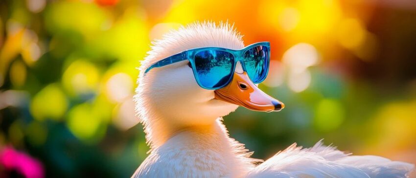 Ente im Sonnenbrille – Sommerlicher Spaß