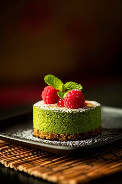 Erfrischende Matcha-Torte mit Beeren