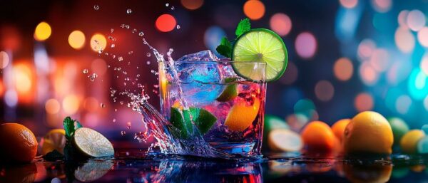 Erfrischender Cocktail mit spritzigem Splash