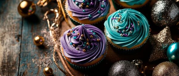 Fantasievolle Cupcakes in bunten Farben