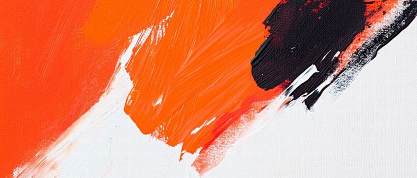 Farbexplosion in Orange und Schwarz