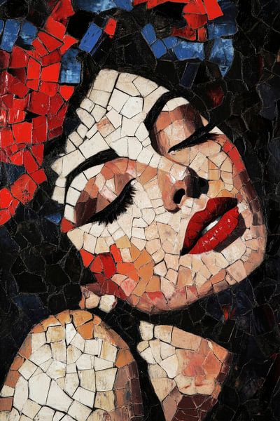 Femme im Mosaiktraum aus Farben