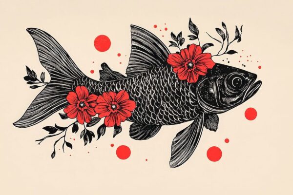 Fisch mit Blumenmuster – Kreativ gestaltet