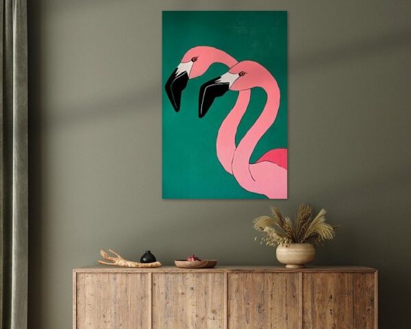 Flamingo-Harmonie in Pink-Tönen