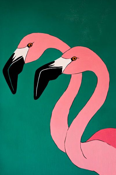 Flamingo-Harmonie in Pink-Tönen