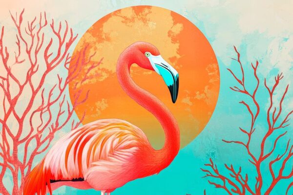 Flamingo im Takt der Abendsonne