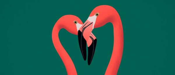 Flamingo Liebe im Farbenrausch Herzschlag der rosa Eleganz Z