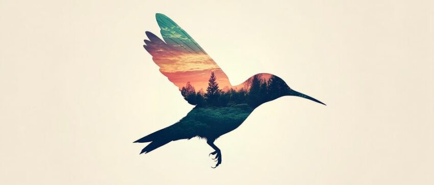 Fliegender Kolibri