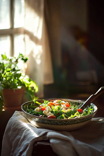 Frischer Salat im Morgenlicht – Natürlichkeit