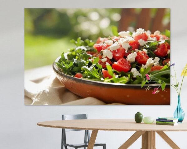 Frischer Tomatensalat mit Feta und Rucola