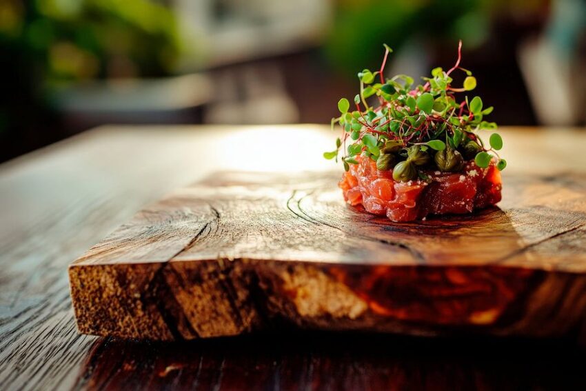 Frisches Lachs-Tartar mit Kräutern