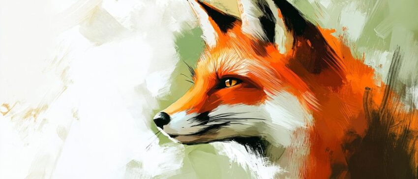 Fuchs im sanften Licht der Dämmerung