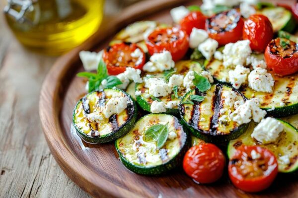 Gegrilltes Gemüse mit Feta und Kräutern