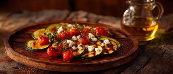 Gegrilltes Gemüse mit frischen Tomaten