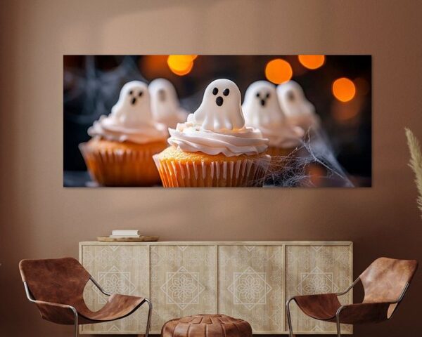 Gespenstische Cupcakes für Halloween festlich