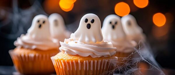 Gespenstische Cupcakes für Halloween festlich