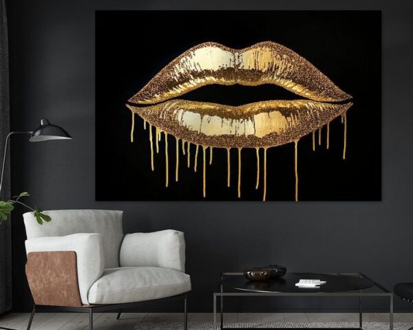 Goldene Lippen mit Farbverlauf – Glamourös