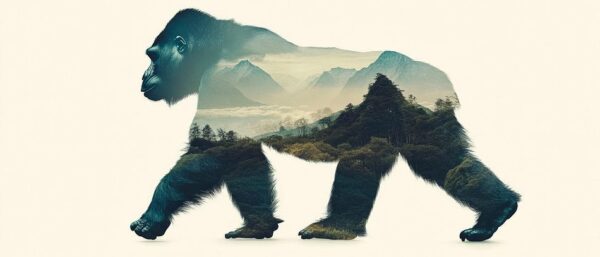 Gorilla in der Natur