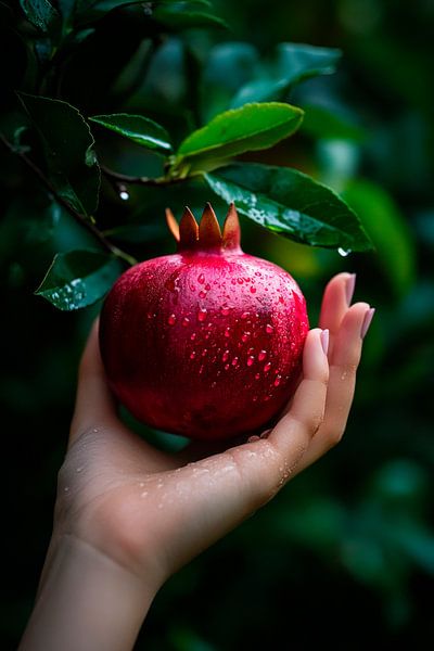 Granatapfel in Hand