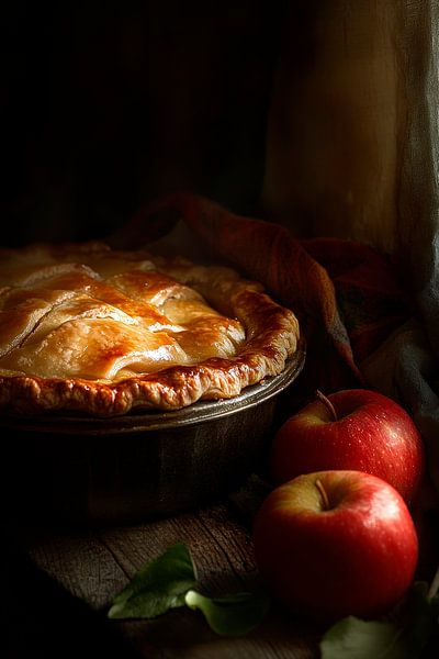 Herbstliche Apfel-Torte mit frischen Äpfeln