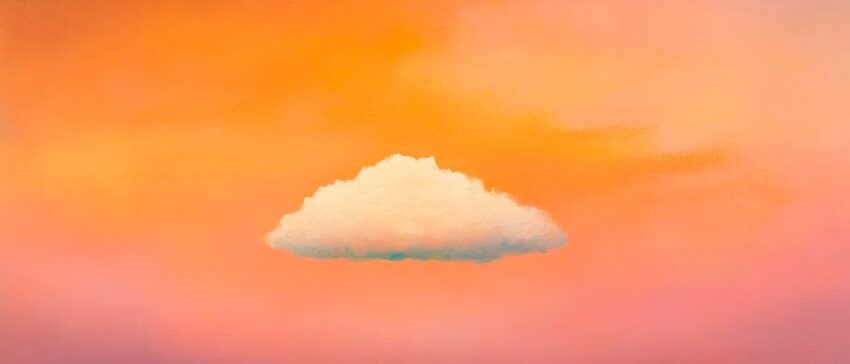 Himmel mit Wolke im Abendlicht – Harmonie