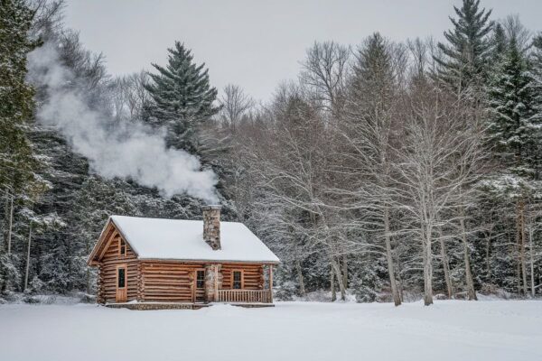 Hütte im Schnee