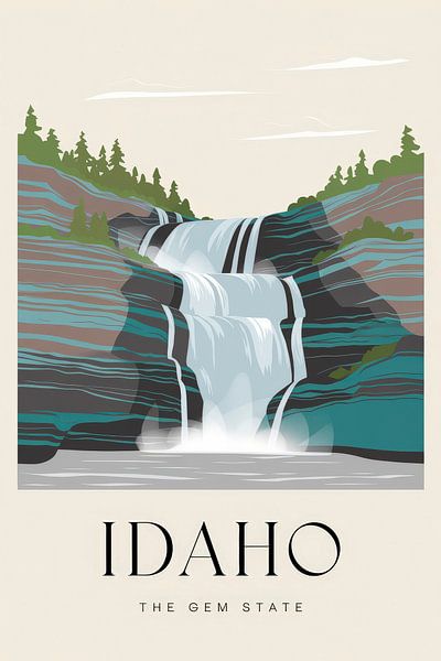 Idaho Vintage Travel Poster