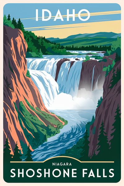 Idaho Vintage Travel Poster