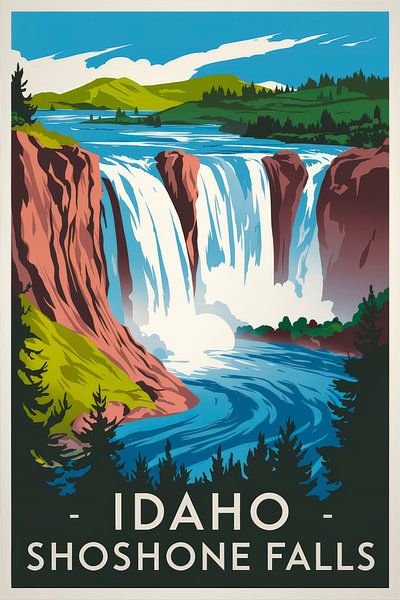 Idaho Vintage Travel Poster